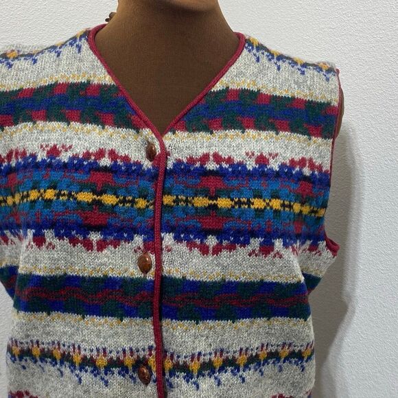 Woolrich 1960s Women's Vintage Aztec Wool Vest Size Small - Picture 2 of 11